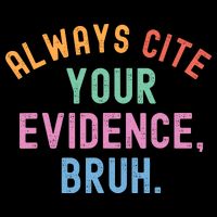 Always Cite Your Evidence Bruh Funny Retro English Teacher Womens Tank Top
