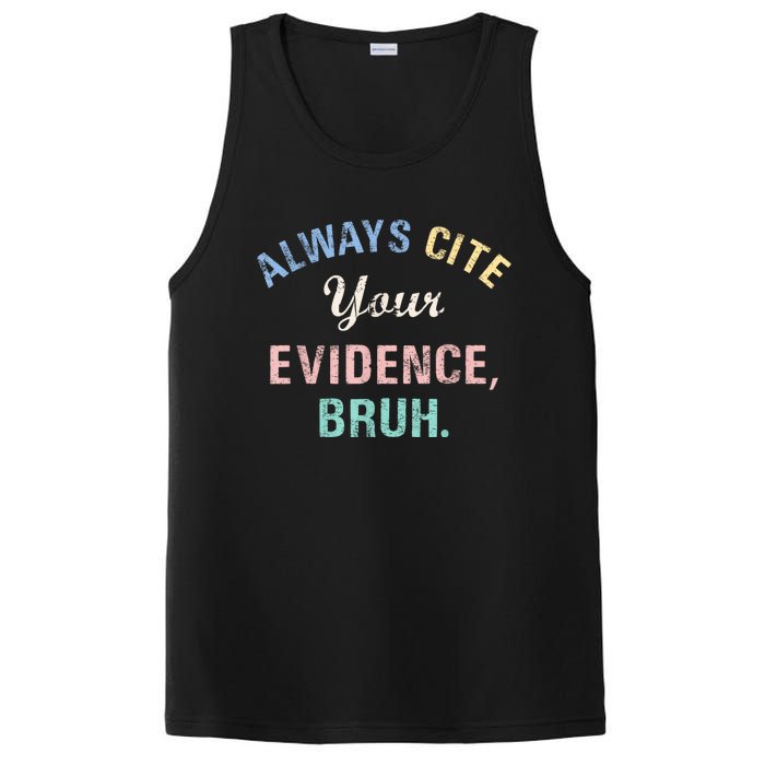 Always Cite Your Evidence Bruh Funny PosiCharge Competitor Tank