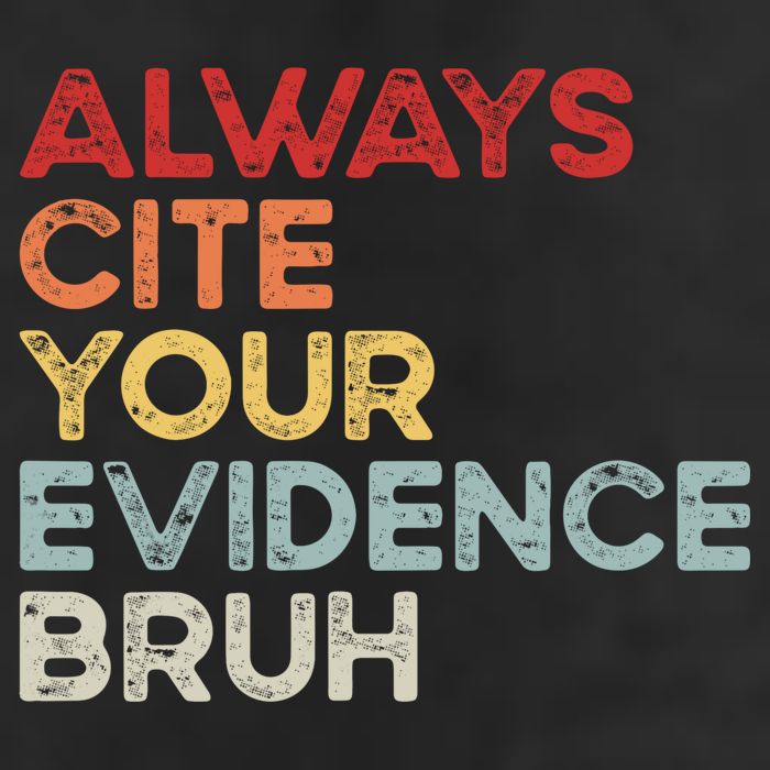 Always Cite Your Evidence Bruh Funny Retro English Teacher 11oz C Handle Ceramic Mug