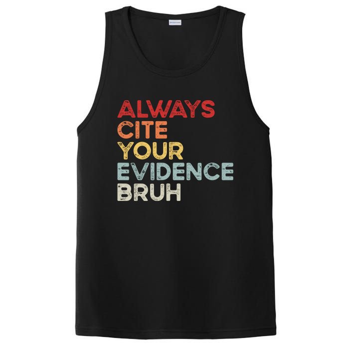 Always Cite Your Evidence Bruh Funny Retro English Teacher PosiCharge Competitor Tank