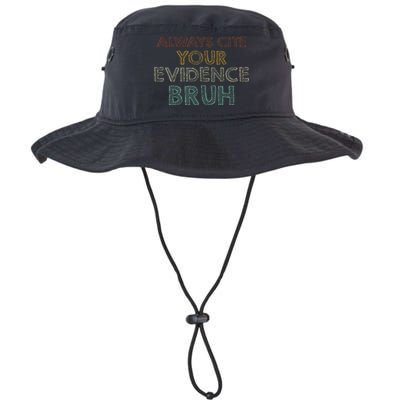 Always Cite Your Evidence Bruh Retro English Teacher Legacy Cool Fit Booney Bucket Hat