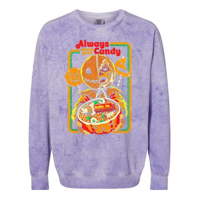 Always Check Your Candy Trick Or Treat, Funny Halloween Tee Colorblast Crewneck Sweatshirt