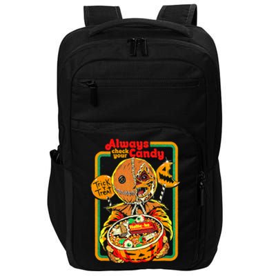 Always Check Your Candy Trick Or Treat, Funny Halloween Tee Impact Tech Backpack