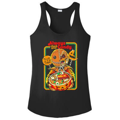 Always Check Your Candy Trick Or Treat, Funny Halloween Tee Ladies PosiCharge Competitor Racerback Tank