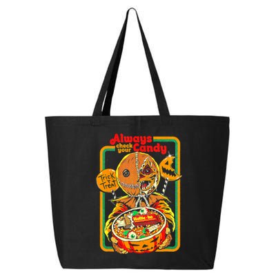 Always Check Your Candy Trick Or Treat, Funny Halloween Tee 25L Jumbo Tote