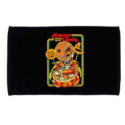 Always Check Your Candy Trick Or Treat, Funny Halloween Tee Microfiber Hand Towel