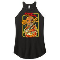 Always Check Your Candy Trick Or Treat, Funny Halloween Tee Women's Perfect Tri Rocker Tank