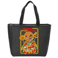 Always Check Your Candy Trick Or Treat, Funny Halloween Tee Zip Tote Bag