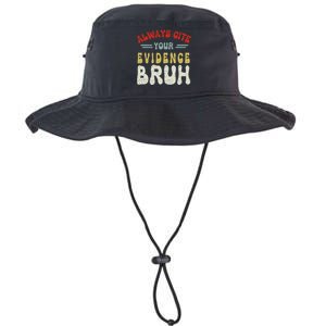 Always Cite Your Evidence Bruh Funny Retro English Teacher Legacy Cool Fit Booney Bucket Hat