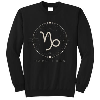 Aesthetic Capricorn Zodiac Sign Astrological Stars Celestial Tall Sweatshirt