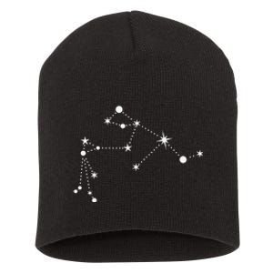 Aquarius Constellation Zodiac Short Acrylic Beanie