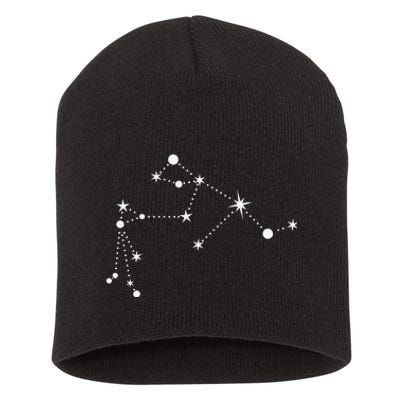 Aquarius Constellation Zodiac Short Acrylic Beanie