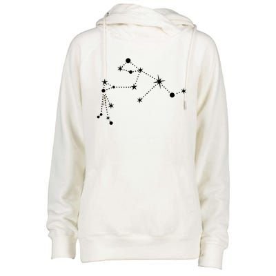 Aquarius Constellation Zodiac Gift Womens Funnel Neck Pullover Hood