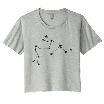 Aquarius Constellation Zodiac Gift Women's Crop Top Tee