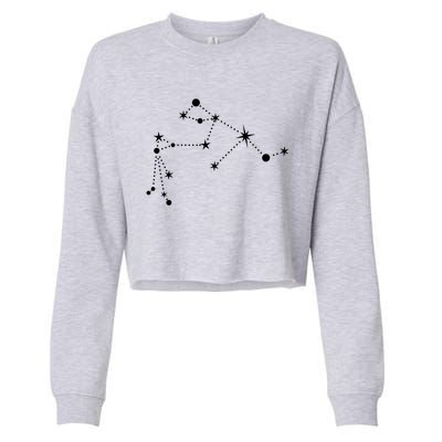 Aquarius Constellation Zodiac Gift Cropped Pullover Crew