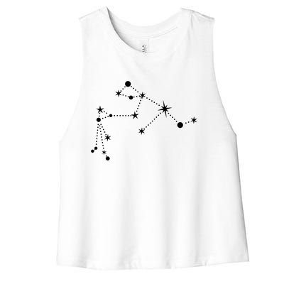 Aquarius Constellation Zodiac Gift Women's Racerback Cropped Tank