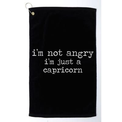 Angry Capricorn Zodiac Horoscope Astrology Platinum Collection Golf Towel