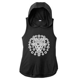 Astrology Capricorn Zodiac Sign Gift Ladies PosiCharge Tri-Blend Wicking Draft Hoodie Tank