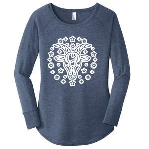 Astrology Capricorn Zodiac Sign Gift Women's Perfect Tri Tunic Long Sleeve Shirt