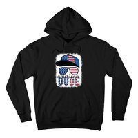 American Dude 4th of July USA Flag Glasses American Family Hoodie