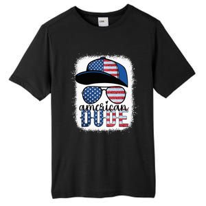 American Dude 4th of July USA Flag Glasses American Family Tall Fusion ChromaSoft Performance T-Shirt