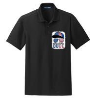 American Dude 4th of July USA Flag Glasses American Family Dry Zone Grid Polo