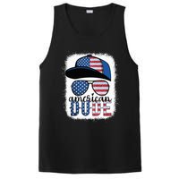 American Dude 4th of July USA Flag Glasses American Family PosiCharge Competitor Tank