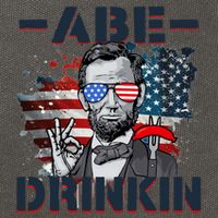 Abe Drinkin 4th Of July President Drinking Funny Cotton Canvas Backpack