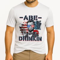 Abe Drinkin 4th Of July President Drinking Funny Cooling Performance Crew T-Shirt