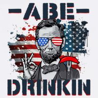 Abe Drinkin 4th Of July President Drinking Funny Cooling Performance Crew T-Shirt