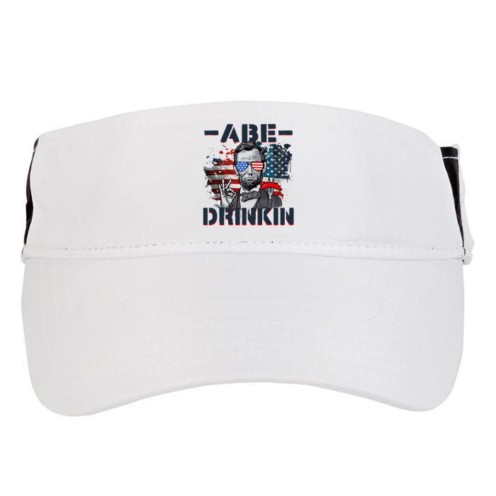 Abe Drinkin 4th Of July President Drinking Funny Adult Drive Performance Visor
