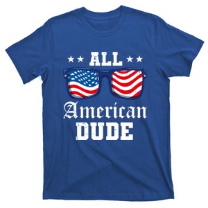 American Dude 4th Of July Us Patriotic Sunglasses Gift T-Shirt