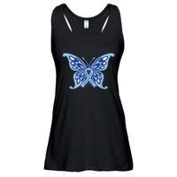 ALS Disease Awareness. Blue Ribbon Gift Ladies Essential Flowy Tank