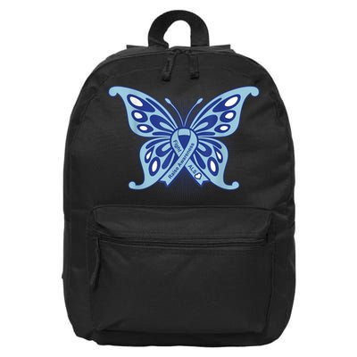 ALS Disease Awareness. Blue Ribbon Gift 16 in Basic Backpack