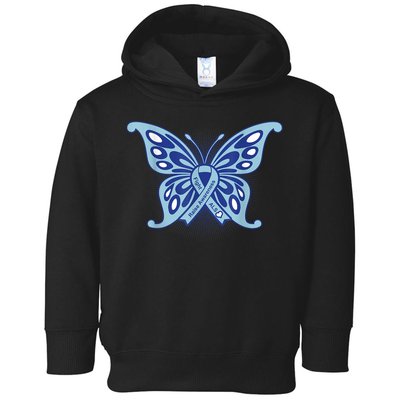 ALS Disease Awareness. Blue Ribbon Gift Toddler Hoodie