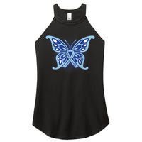 ALS Disease Awareness. Blue Ribbon Gift Women's Perfect Tri Rocker Tank