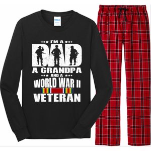 A Dad A Grandpa And A World War 2 Veteran Gift Long Sleeve Pajama Set