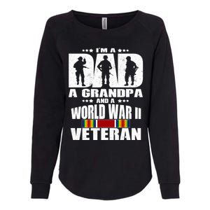 A Dad A Grandpa And A World War 2 Veteran Gift Womens California Wash Sweatshirt