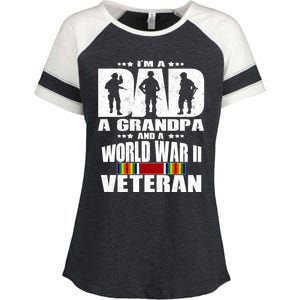 A Dad A Grandpa And A World War 2 Veteran Gift Enza Ladies Jersey Colorblock Tee