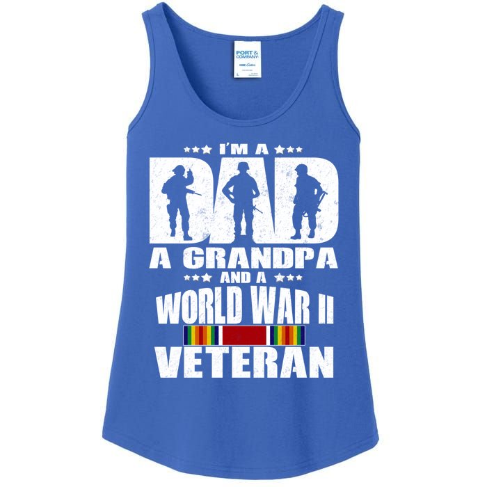 A Dad A Grandpa And A World War 2 Veteran Gift Ladies Essential Tank