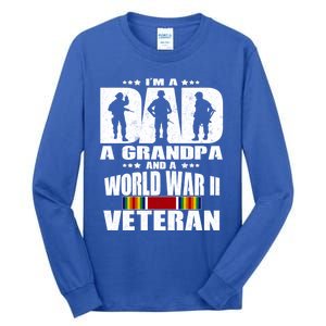 A Dad A Grandpa And A World War 2 Veteran Gift Tall Long Sleeve T-Shirt