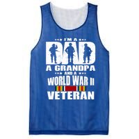 A Dad A Grandpa And A World War 2 Veteran Gift Mesh Reversible Basketball Jersey Tank