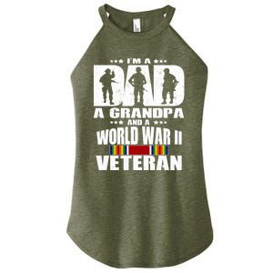 A Dad A Grandpa And A World War 2 Veteran Gift Women's Perfect Tri Rocker Tank