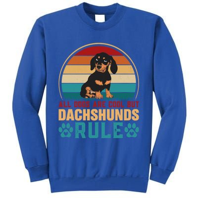 All Dogs Are Cool Dachshunds Rule Funny Dachshund Dog Lover Funny Gift Tall Sweatshirt