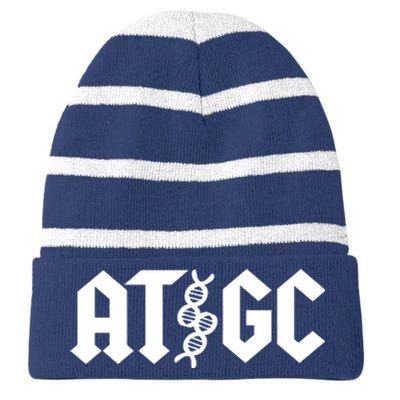 Atgc Dna Striped Beanie with Solid Band