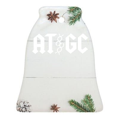 Atgc Dna Ceramic Bell Ornament