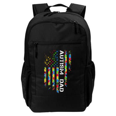 Autism Dad Awareness American Flag USA Backpack
