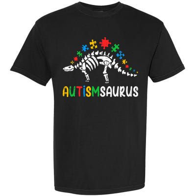 Autismsaurus Dinosaur Autism Awareness Garment-Dyed Heavyweight T-Shirt
