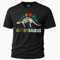 Autismsaurus Dinosaur Autism Awareness Cooling Performance Crew T-Shirt