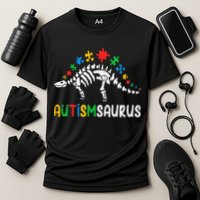 Autismsaurus Dinosaur Autism Awareness Cooling Performance Crew T-Shirt